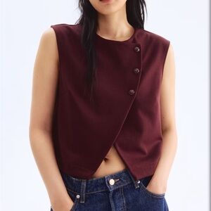 NWT asymmetric wrap vest H&M